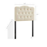 Sage Premium Linen Blend Twin Headboard in Linen