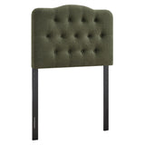Sage Premium Linen Blend Twin Headboard in Sage