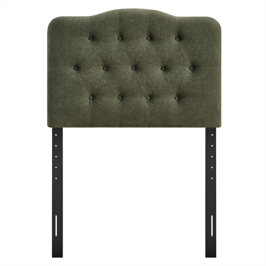 Sage Premium Linen Blend Twin Headboard in Sage
