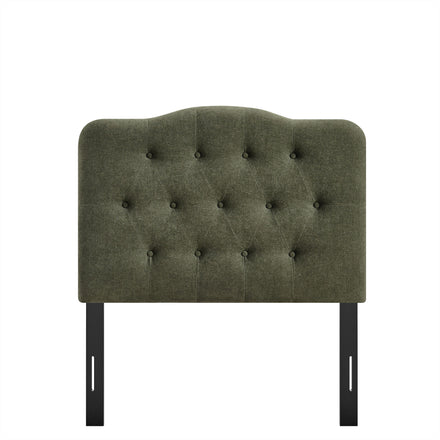 Annabel Premium Linen Blend Twin Headboard in Sage