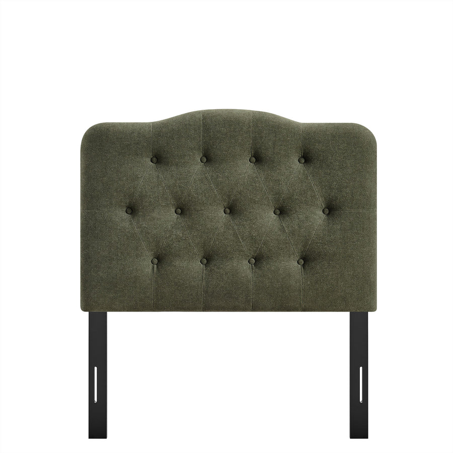 Sage Premium Linen Blend Twin Headboard in Sage