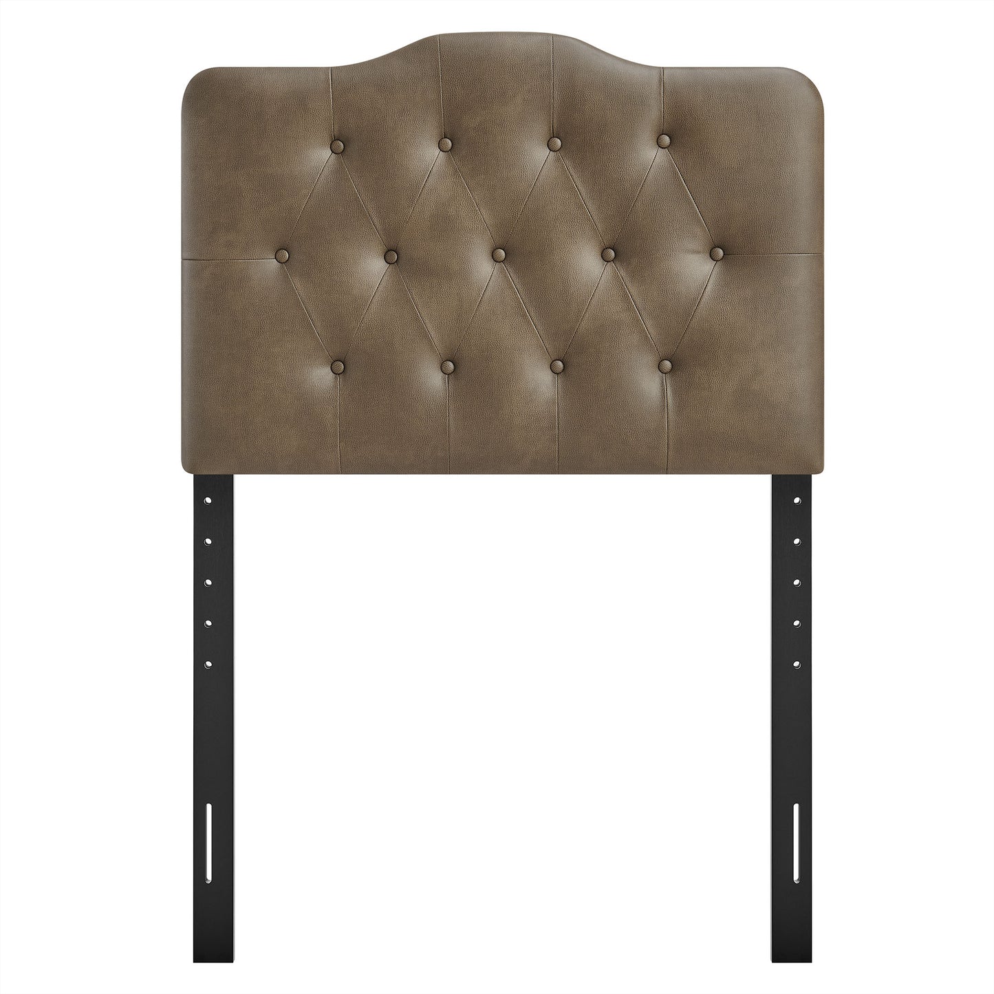 Sage Faux Leather Twin Headboard in Mushroom