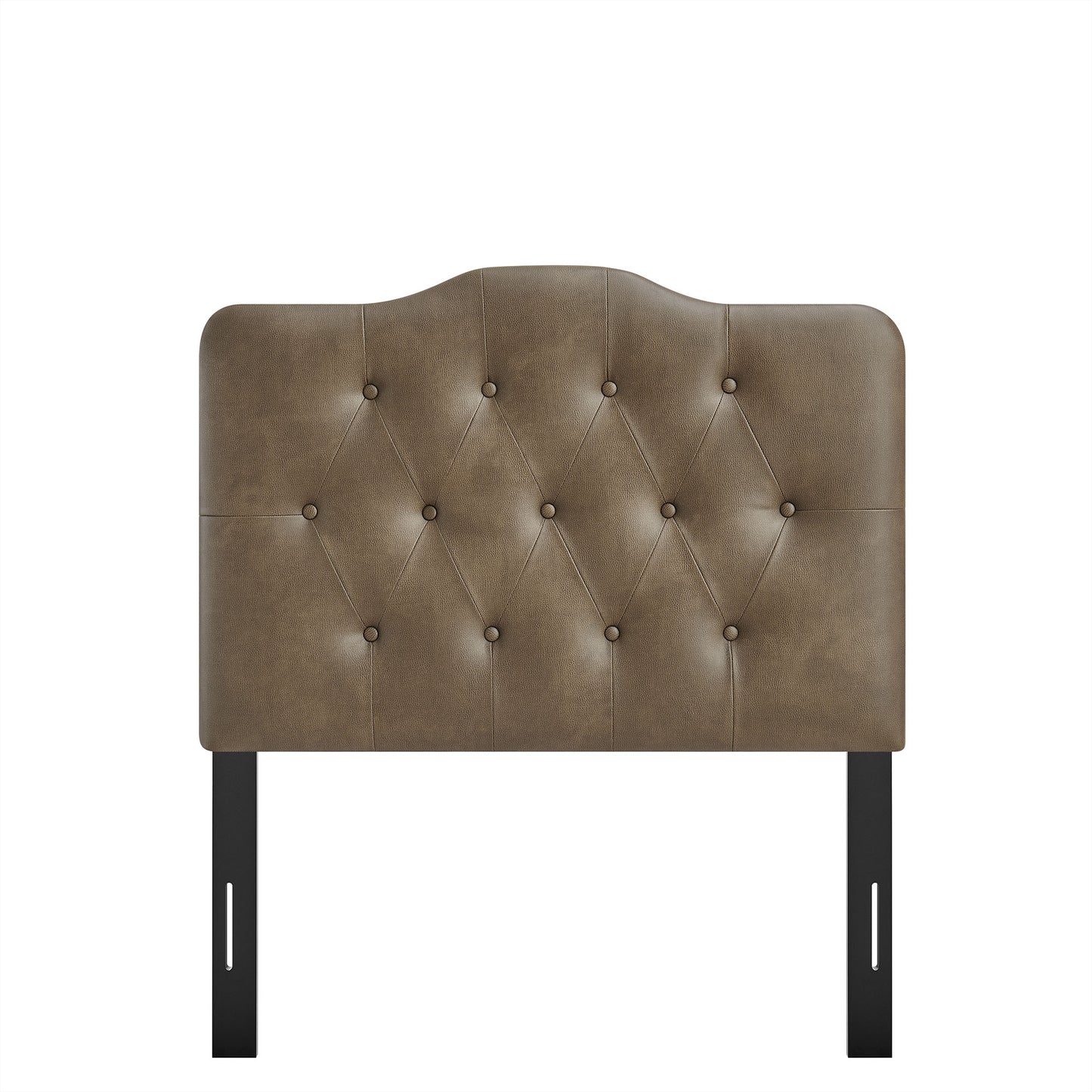 Sage Faux Leather Twin Headboard in Mushroom