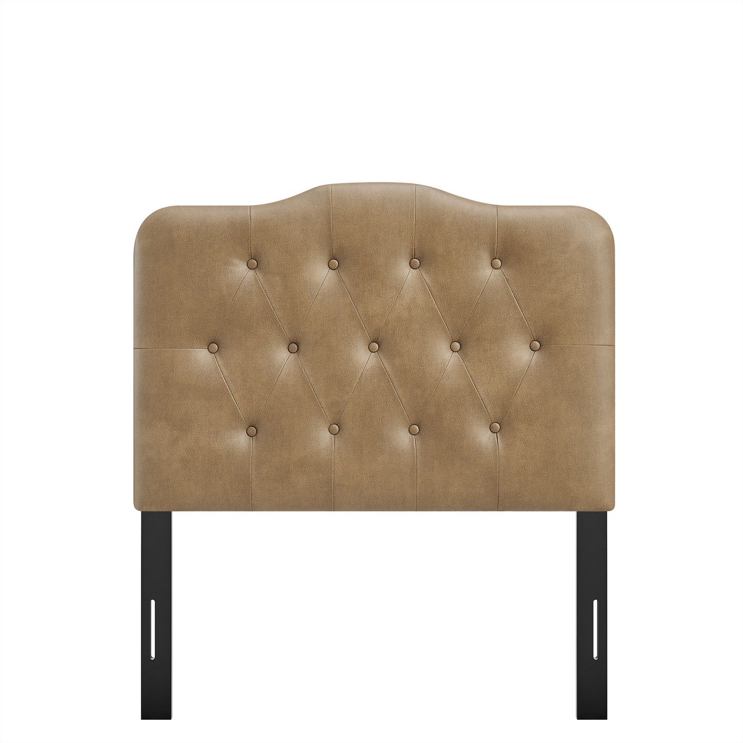 Sage Faux Leather Twin Headboard in Toast