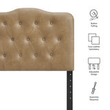 Sage Faux Leather Twin Headboard in Toast