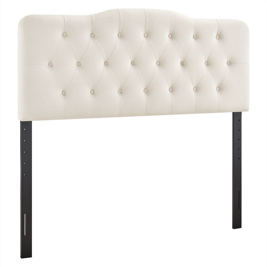 Sage Stain-Resistant Performance Velvet Full Headboard in Alabaster