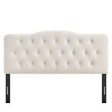 Sage Stain-Resistant Performance Velvet Full Headboard in Alabaster