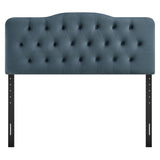 Sage Stain-Resistant Performance Velvet Full Headboard in Cadet Blue