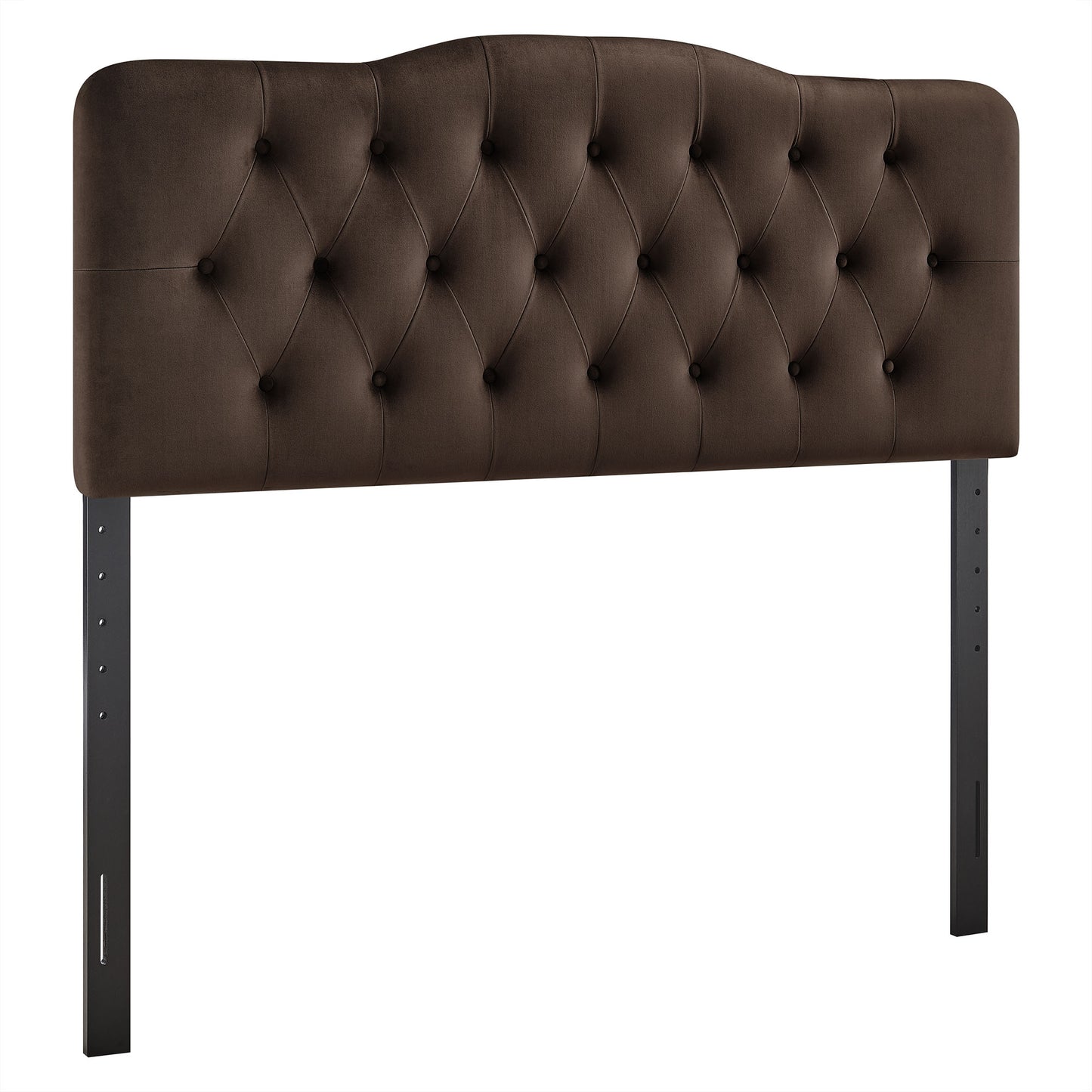 Sage Stain-Resistant Performance Velvet Full Headboard in Chocolate Brown