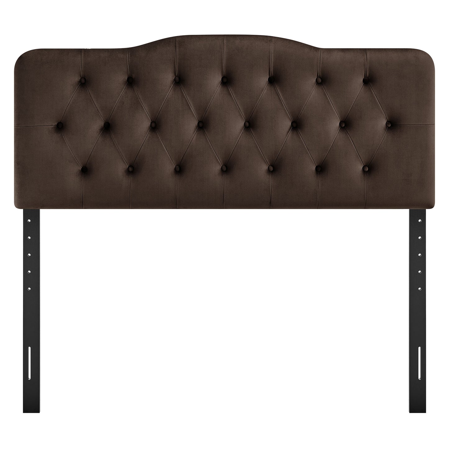 Sage Stain-Resistant Performance Velvet Full Headboard in Chocolate Brown