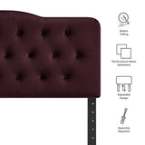 Sage Stain-Resistant Performance Velvet Full Headboard in Mulberry