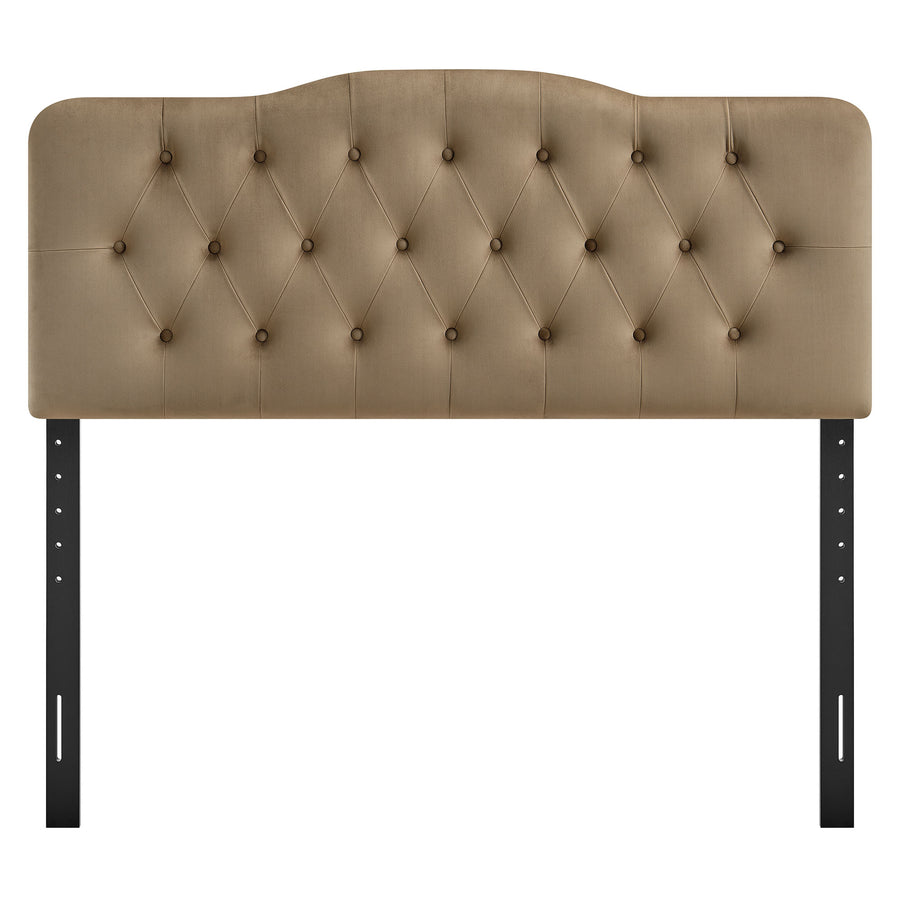 Sage Stain-Resistant Performance Velvet Full Headboard in Taupe