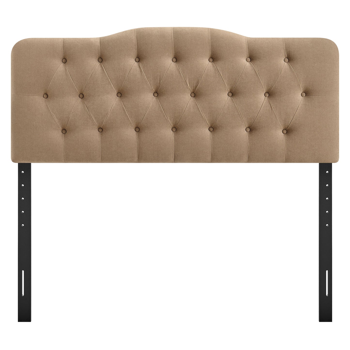 Sage Premium Linen Blend Full Headboard in Almond