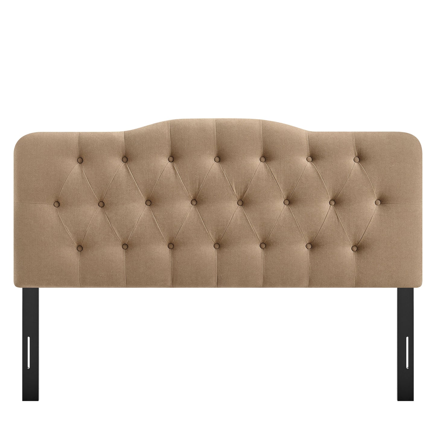 Sage Premium Linen Blend Full Headboard in Almond