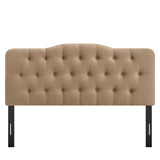 Sage Premium Linen Blend Full Headboard in Almond