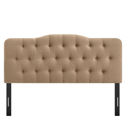 Annabel Premium Linen Blend Full Headboard in Almond