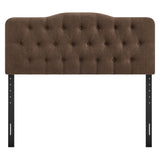 Sage Premium Linen Blend Full Headboard in Cocoa