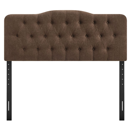 Annabel Premium Linen Blend Full Headboard in Cocoa