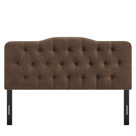 Annabel Premium Linen Blend Full Headboard in Cocoa