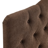 Sage Premium Linen Blend Full Headboard in Cocoa
