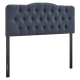 Sage Premium Linen Blend Full Headboard in Denim