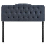 Sage Premium Linen Blend Full Headboard in Denim