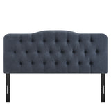 Sage Premium Linen Blend Full Headboard in Denim