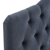 Sage Premium Linen Blend Full Headboard in Denim
