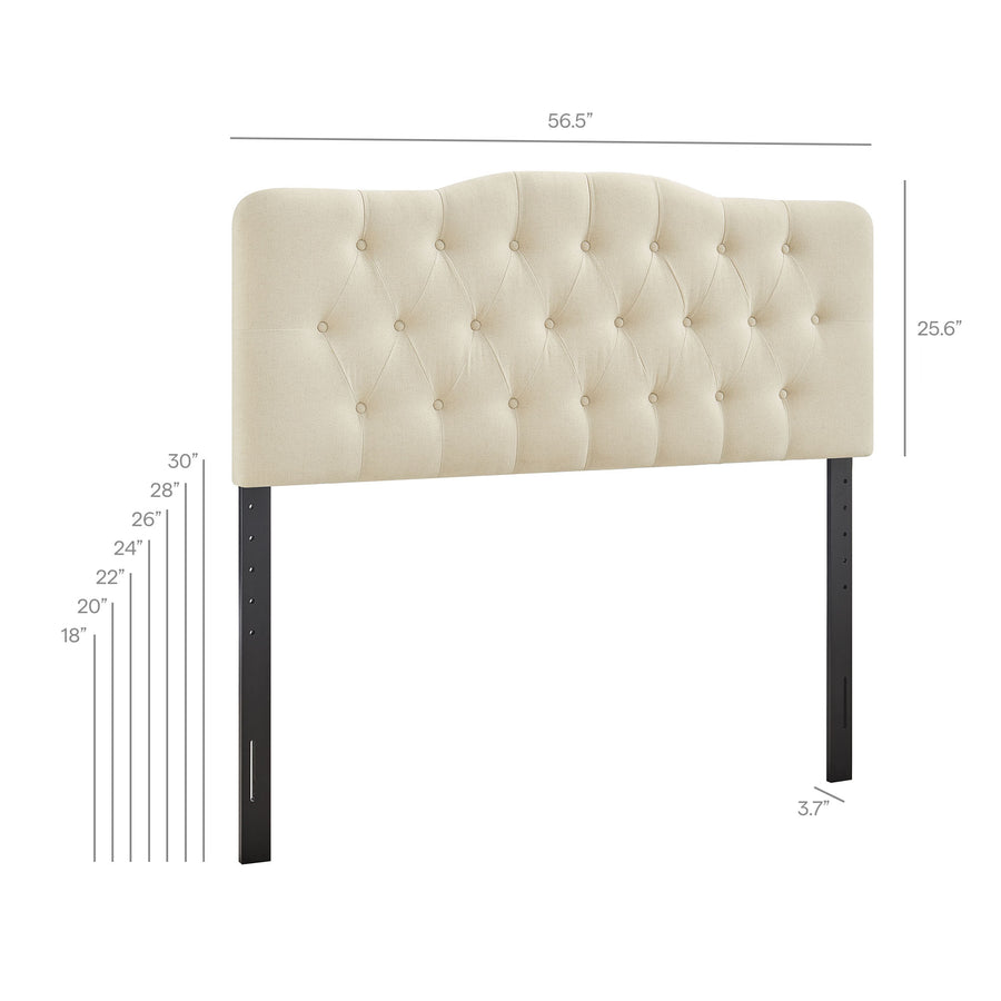 Sage Premium Linen Blend Full Headboard in Linen