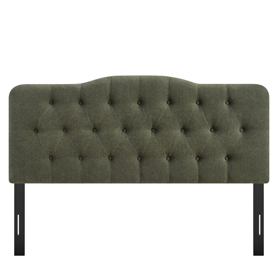Sage Premium Linen Blend Full Headboard in Sage