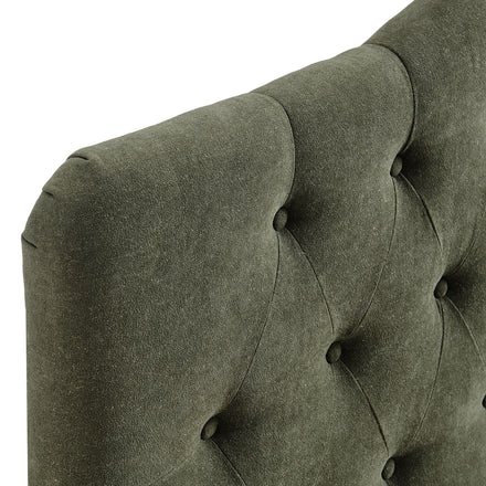 Annabel Premium Linen Blend Full Headboard in Sage