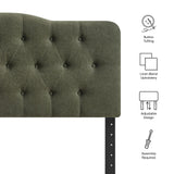 Sage Premium Linen Blend Full Headboard in Sage