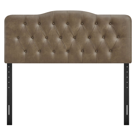 Annabel Vegan Leather Full Headboard in Mushroom