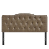 Sage Vegan Leather Full Headboard in Mushroom