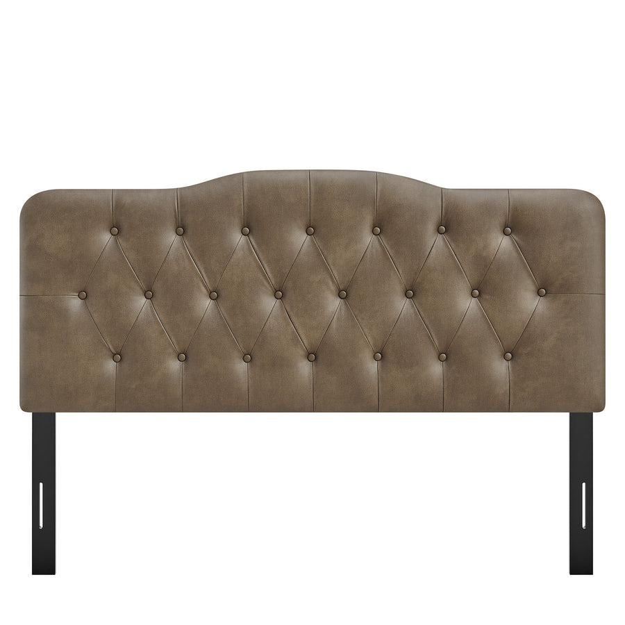 Sage Vegan Leather Full Headboard in Mushroom
