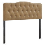 Sage Vegan Leather Full Headboard in Toast