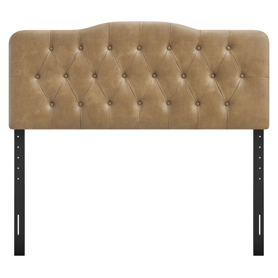 Sage Vegan Leather Full Headboard in Toast