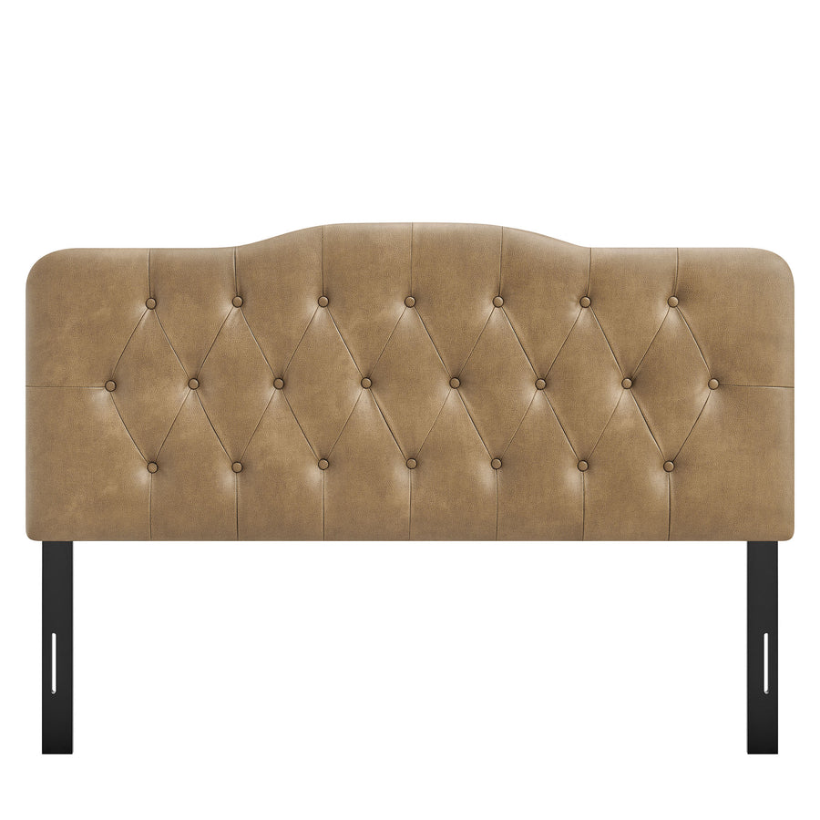 Sage Vegan Leather Full Headboard in Toast