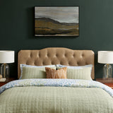 Sage Vegan Leather Full Headboard in Toast