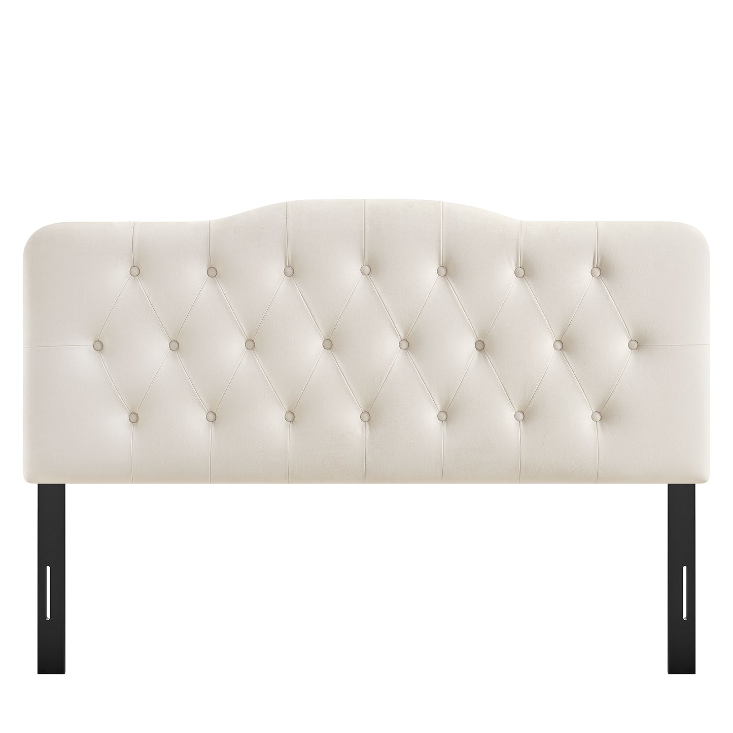 Sage Stain-Resistant Performance Velvet Queen Headboard in Alabaster