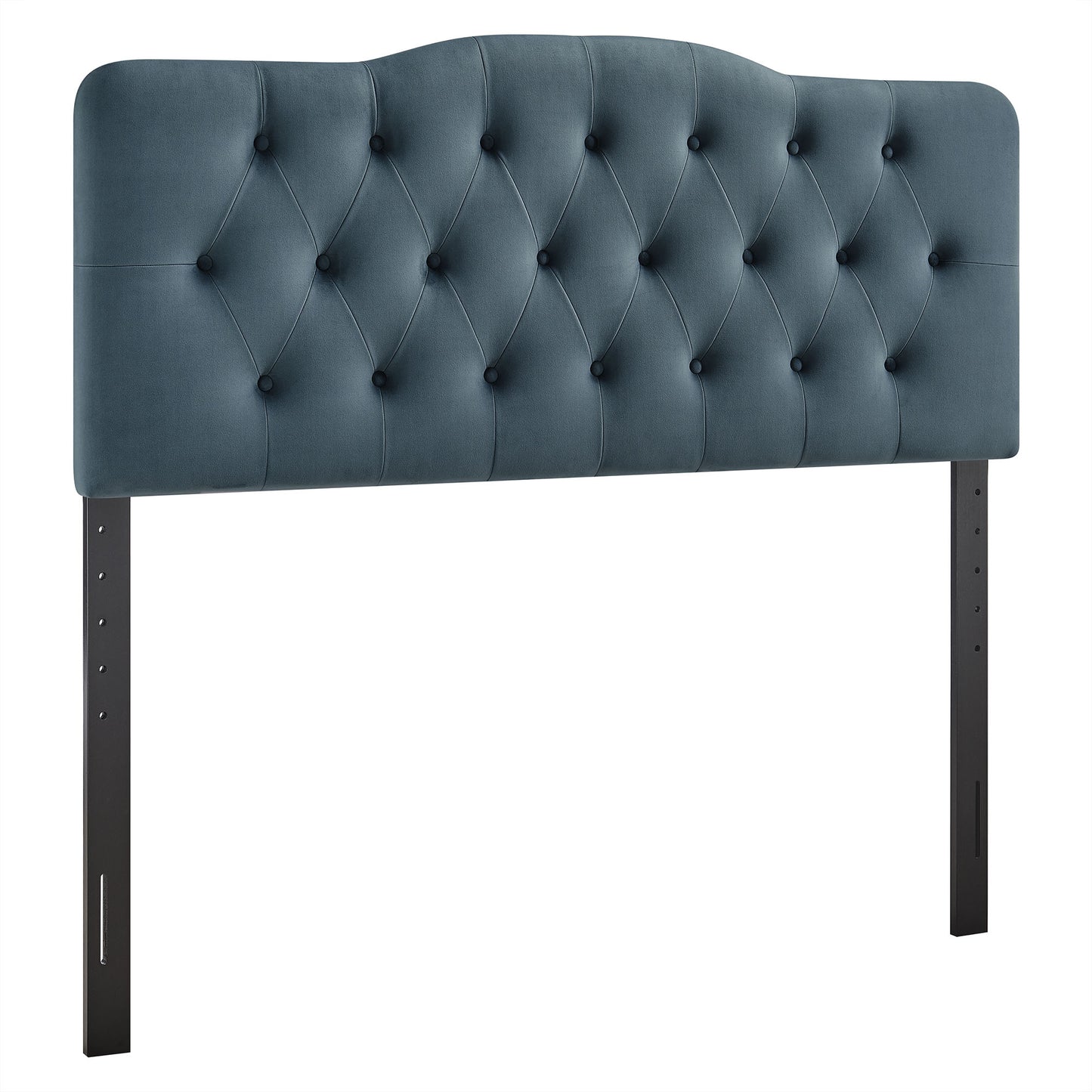Sage Stain-Resistant Performance Velvet Queen Headboard in Cadet Blue