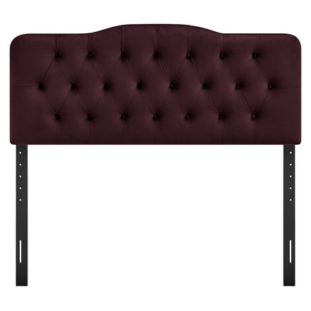 Annabel Stain-Resistant Performance Velvet Queen Headboard in Mulberry