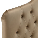 Sage Stain-Resistant Performance Velvet Queen Headboard in Taupe