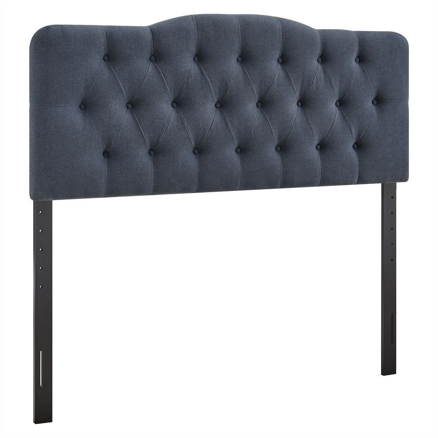 Sage Premium Linen Blend Queen Headboard in Denim