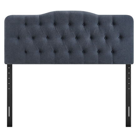 Annabel Premium Linen Blend Queen Headboard in Denim