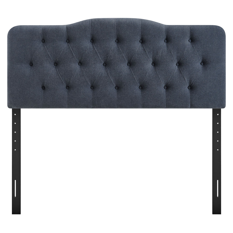 Sage Premium Linen Blend Queen Headboard in Denim