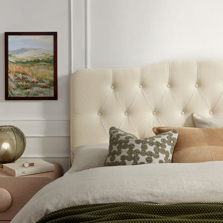 Annabel Premium Linen Blend Queen Headboard in Linen