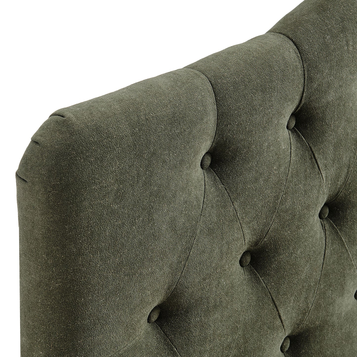 Sage Premium Linen Blend Queen Headboard in Sage