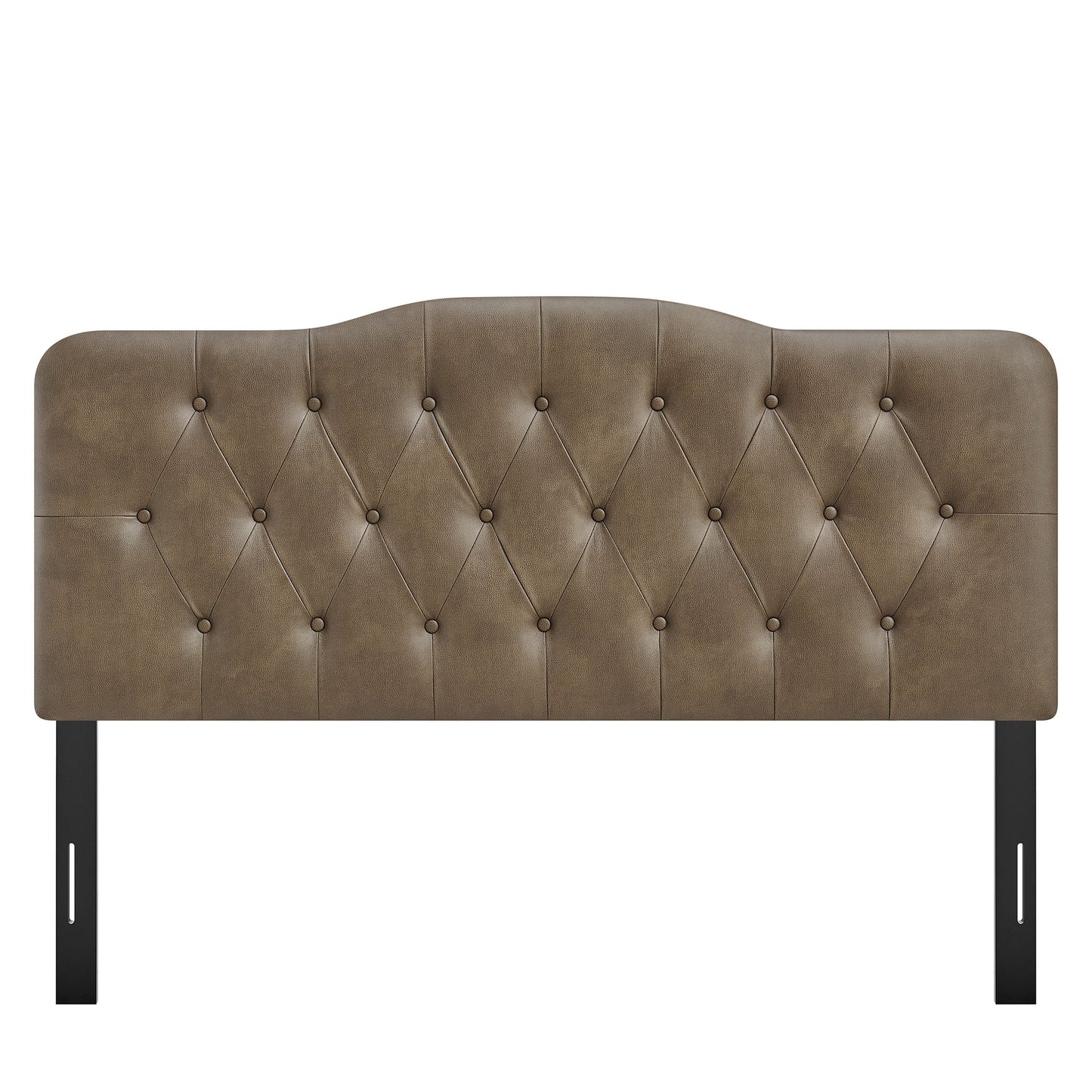 Sage Faux Leather Queen Headboard in Mushroom