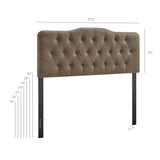 Sage Faux Leather Queen Headboard in Mushroom